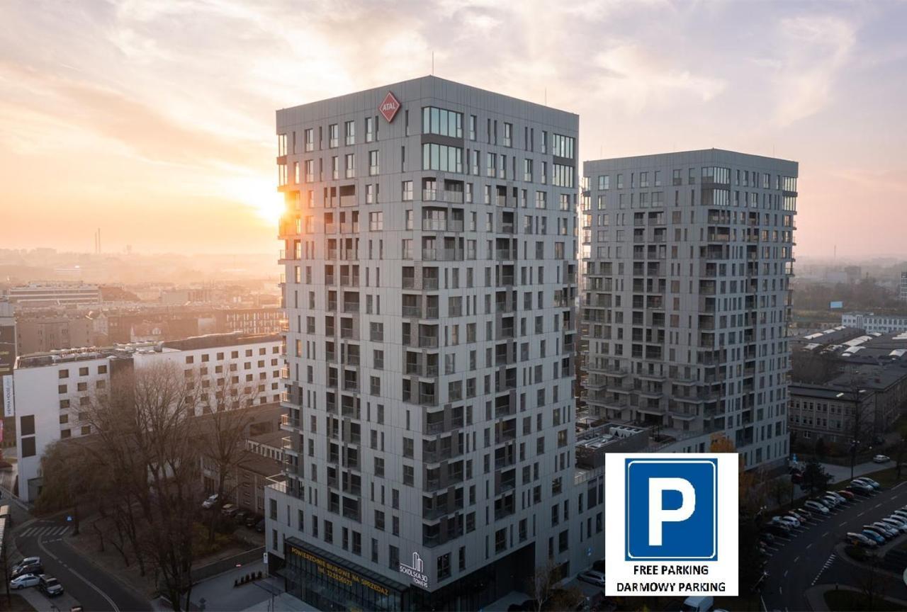 15 Pietro Sokolska 30 Towers Apartments - New- Lux- Parking- Sauna- Gym- And Good View From 15Th Floor Katowice Exteriör bild